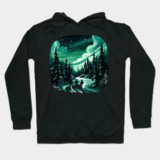 Aurora Dreams: Celestial Canvas Northern Lights Sweden Hoodie